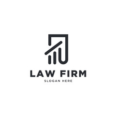 modern law firm pillar logo template