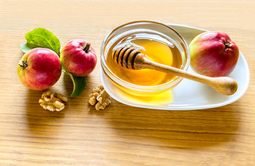 Honey and apples are symbols of Jewish New Year - Rosh ha -Shanah