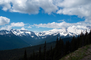 mountains and blue sky