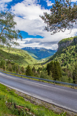 Fototapeta na wymiar Norway, stunning landscape of norway mountains,