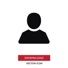 User vector icon in modern style for web site and mobile app