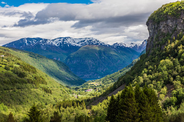 Fototapeta na wymiar Norway. Beautiful and Stunning landscape of norway mountains.