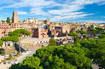 Ruins of Mercati di Traiano, Foro Traiano and Casa dei Cavalieri di Rodi