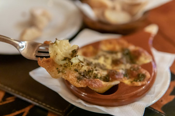 Provoleta - Baked Cheese with Herbs