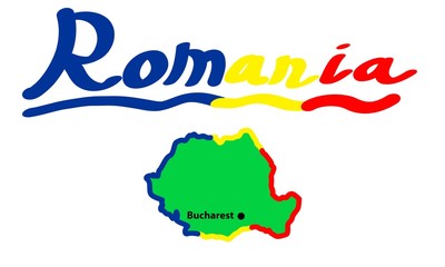 Visit Romania travel vector illustration