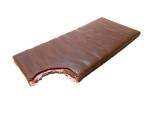 chocolate bar isolated on white background