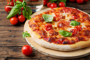 Homemade Italian pizza Margherita