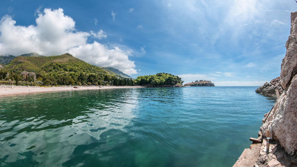 Fototapeta premium Mediterranean coast. Rocks on shore