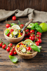 Vegan pearl barley salad