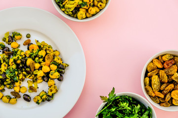 Healthy Summer Chickpea and Bean Dahl Vegetarian Salad