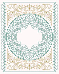 Decorative ornate vintage design card