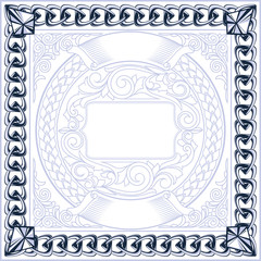 Decorative ornate design with chain links and diamonds