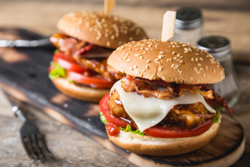 Chicken Cheese And Bacon Sandwich