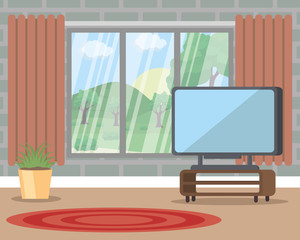 living room flat image design
