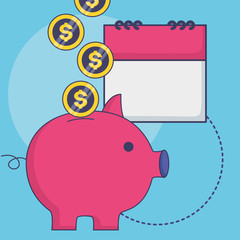 Money and financial icon set design