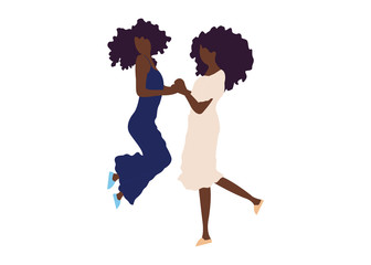 Dancing couple vector isolated illustration. Tango dancing couple