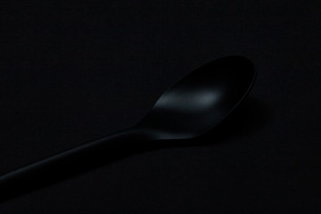 spoon studio shot utensil black background elegance simplicity