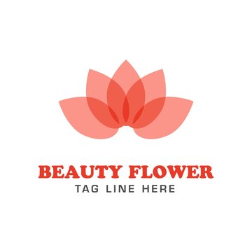 BEAUTY FLOWER LOGO DESIGN VECTOR