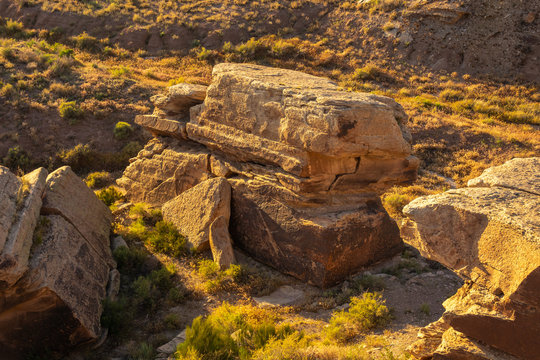 Newspaper Rock At Petrified Forest National Park