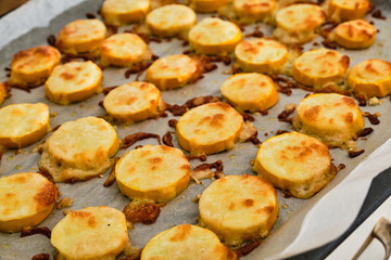 Baked yellow zucchini