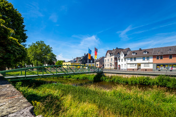 Fototapeta na wymiar Dill, Brücke, Dillenburg, Hessen, Deutschland 