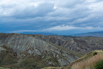 Landscape with mountain range on Sicily island, South of Italy