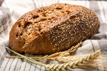 Fresh bio organic bread from artisanal bakery