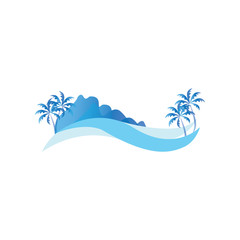 Fototapeta na wymiar Ocean Beach Logo design template