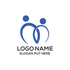 Relationship logo vector design template