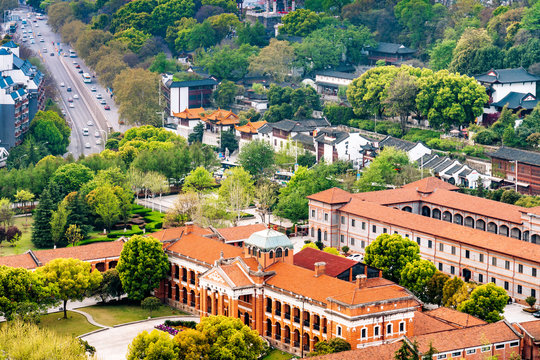 High Angle Scenery of Dudu Mansion in Wuhan, Hubei, China