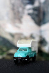 Fototapeta premium toy truck on the road