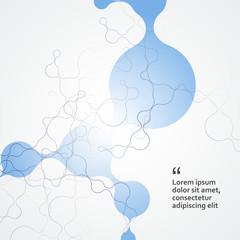 Technology connected lines and dots concept