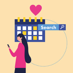 Avatar woman and social media design