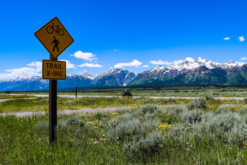 Hiking Pathway at the Scenic Grand Tetons national Park