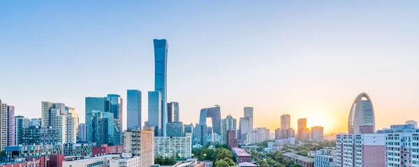 Fototapete Peking Stadtwolkenkratzer in der Sonne in Peking, China