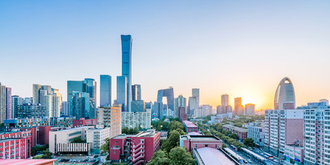 City skyscrapers in the sun in Beijing, China  © Govan