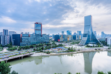 Scenery of European Central City in Chengdu, Sichuan, China