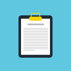 Flat illustration of clipboard