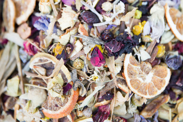 Detail of the turkish winter tea