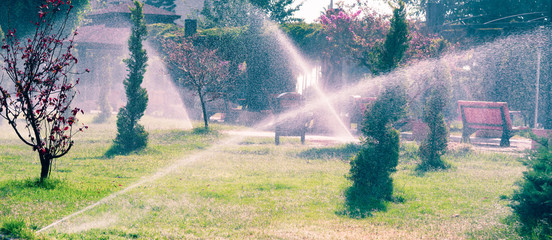 sprinkler technique and garden irrigation