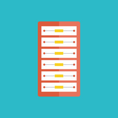  server data center storage connection communication icon vector illustration 