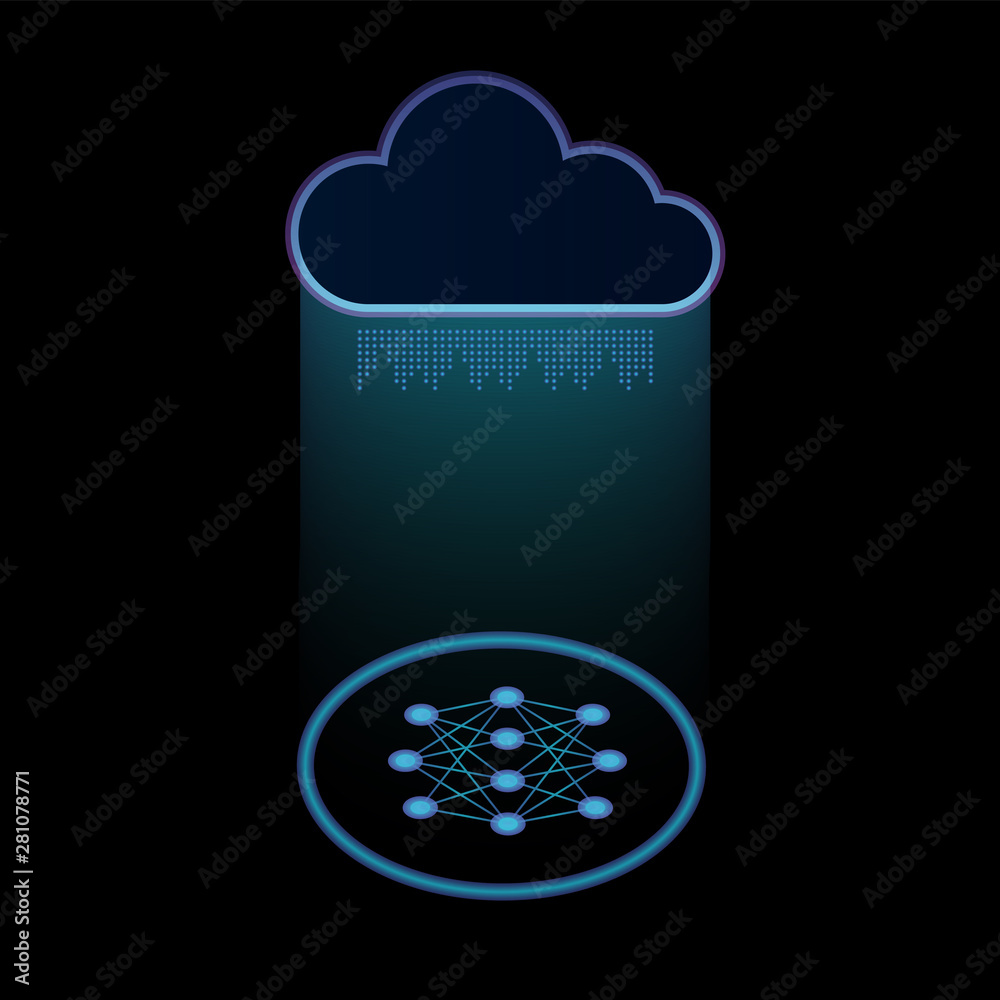 Poster artificial intelligence design concept