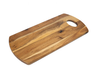 Wooden cutting boards for food preparation isolated on a white background.concept Handcraft cooking utensils