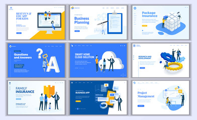 Collection of Modern design- website template