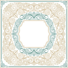 Decorative ornate vintage design card