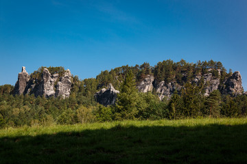 Felsformation im Elbsandsteingebirge in der Sächsische Schweiz