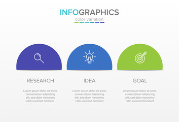 Vector infographic label template with icons. 3 options or steps. Infographics for business concept. Can be used for info graphics, flow charts, presentations, web sites, banners, printed materials.