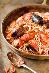 rustic italian seafood spaghetti pasta
