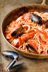 rustic italian seafood spaghetti pasta