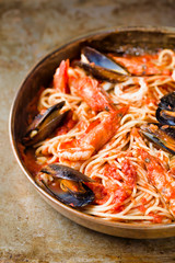 rustic italian seafood spaghetti pasta